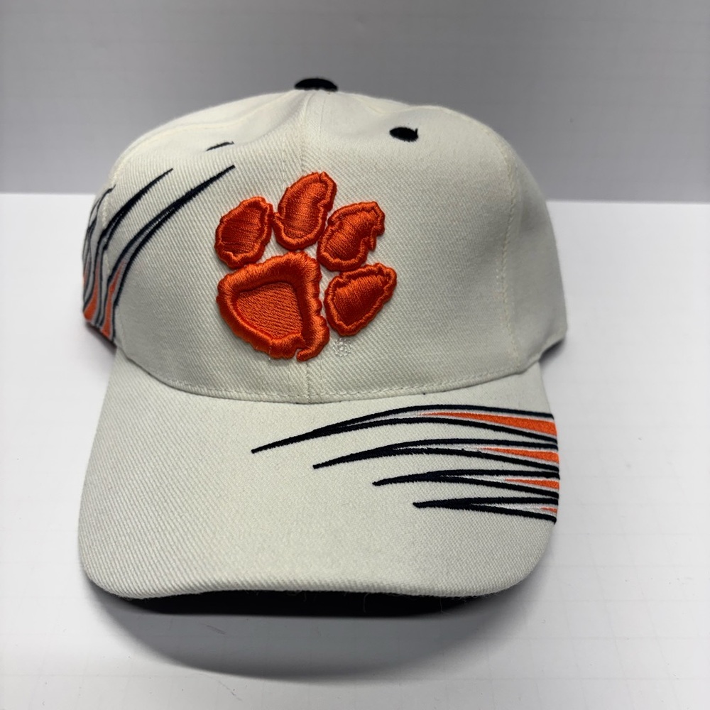 ✨Clemson Tigers White Baseball Cap Hat Tiger Paw